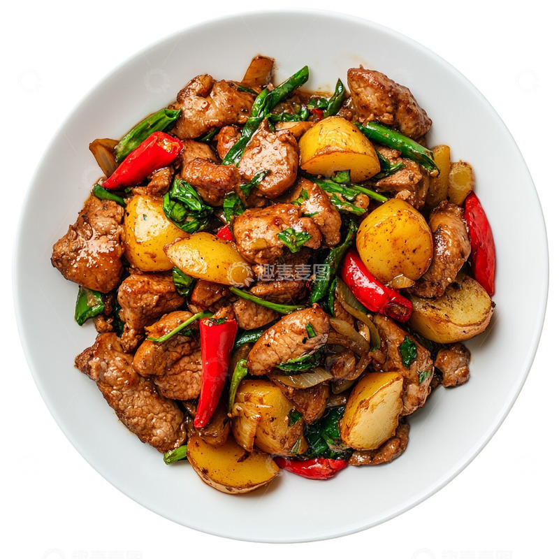 高清大图下载【趣麦麦图】土豆炒肉美食