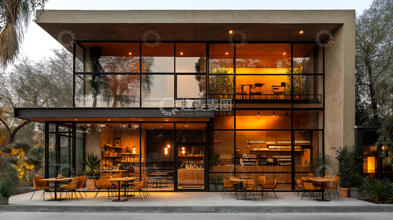 高清大图下载【趣麦麦图】建筑简约咖啡
