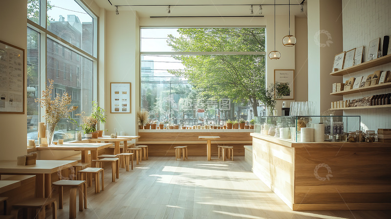 高清大图下载【趣麦麦图】店铺简约建筑