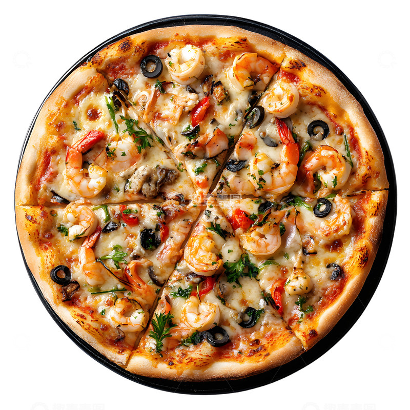 高清大图下载【趣麦麦图】海鲜披萨美味
