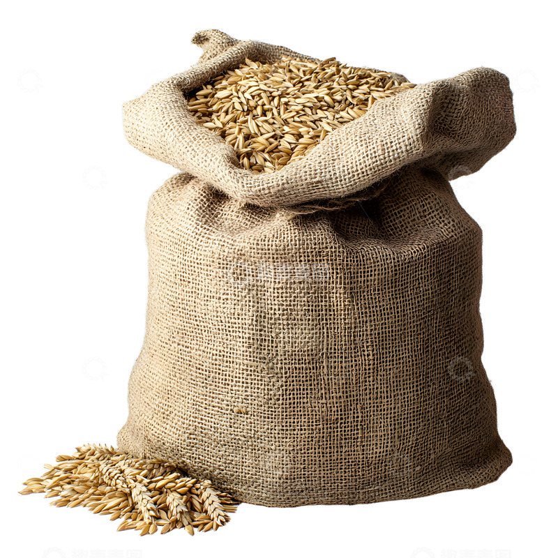 高清大图下载【趣麦麦图】一袋子粮食黑麦麦子