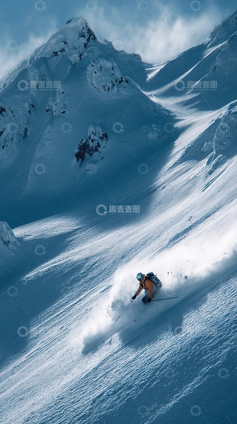高清大图下载【趣麦麦图】极地雪山探险瞬间