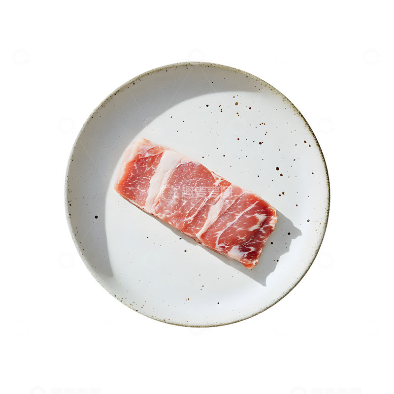 高清大图下载【趣麦麦图】一盘培根火腿