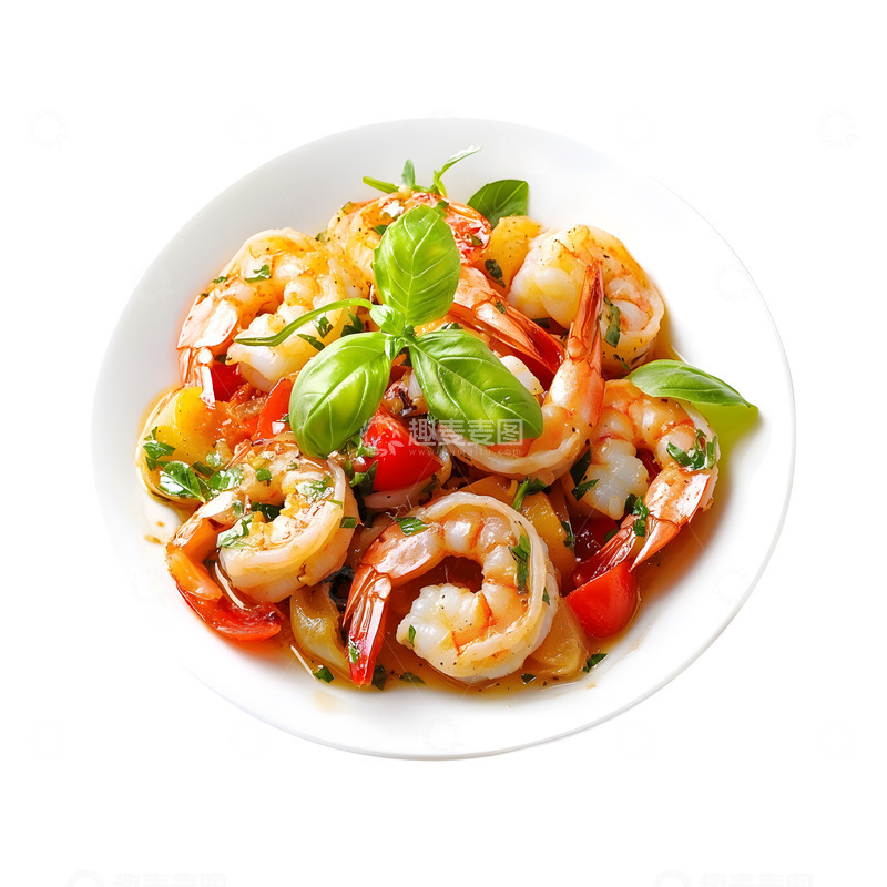 高清大图下载【趣麦麦图】美味的凉拌虾肉