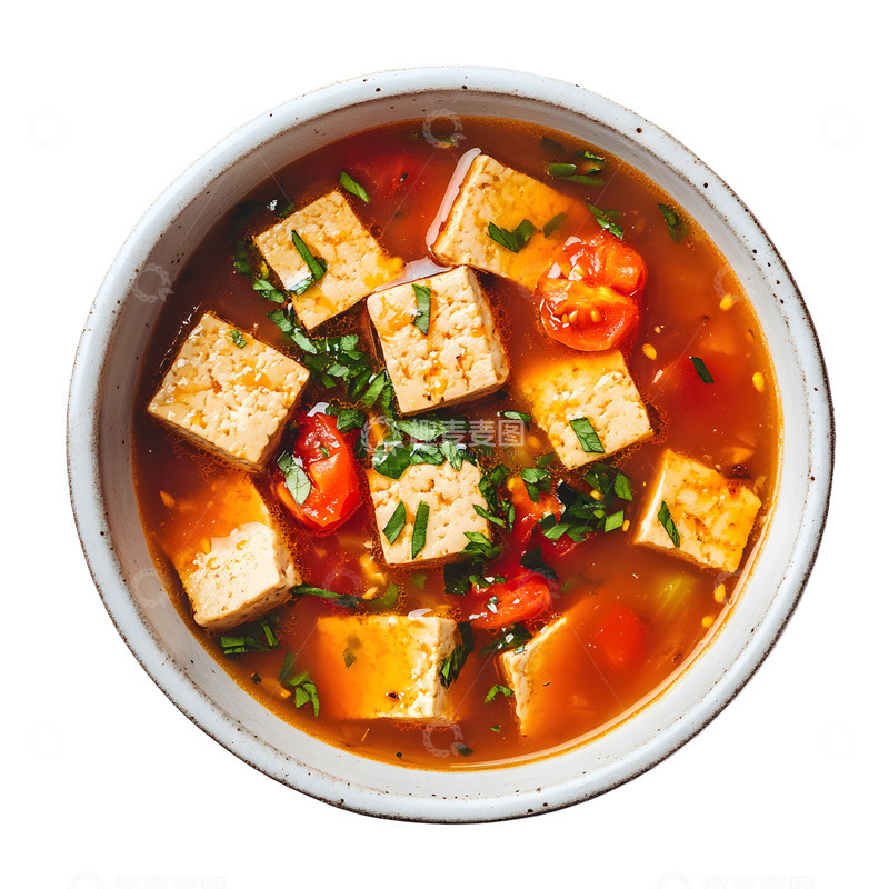 高清大图下载【趣麦麦图】番茄豆腐汤美味