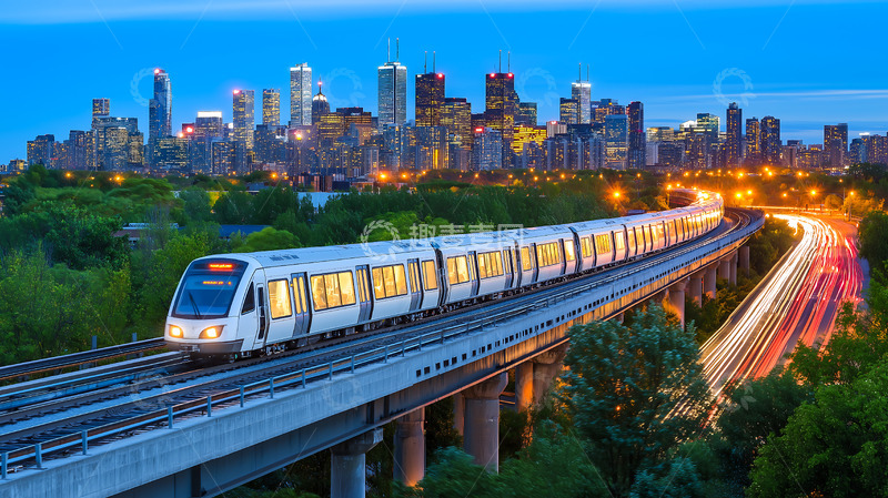 高清大图下载【趣麦麦图】列车轨道交通