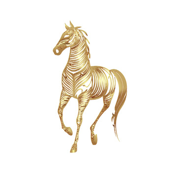 金色腾飞的神奇马兽