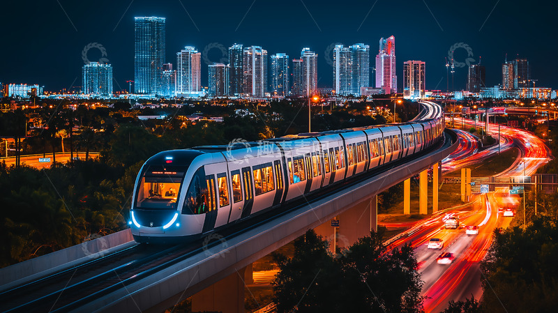 高清大图下载【趣麦麦图】交通列车轨道