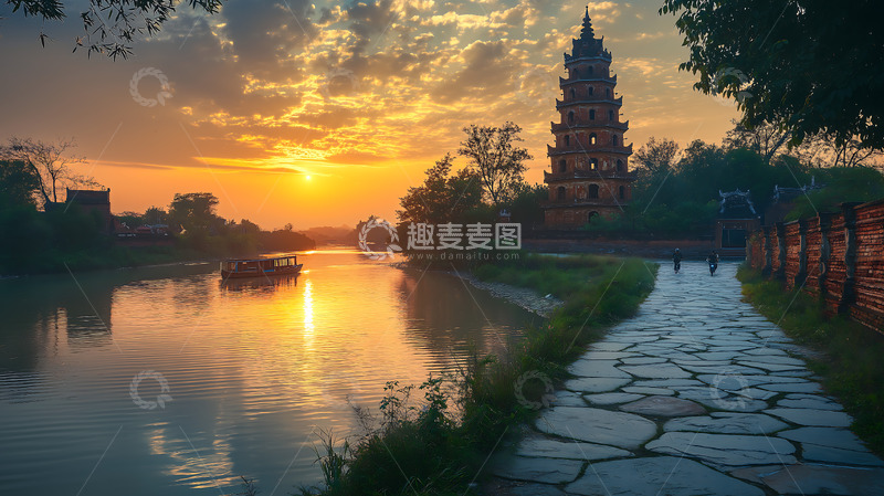 高清大图下载【趣麦麦图】楼阁建筑塔楼