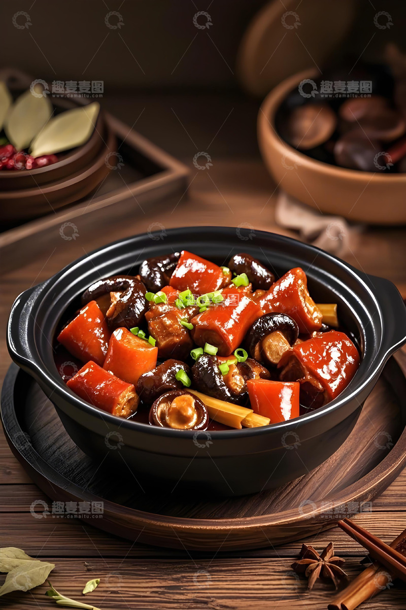 高清大图下载【趣麦麦图】美食摄影图红烧猪尾