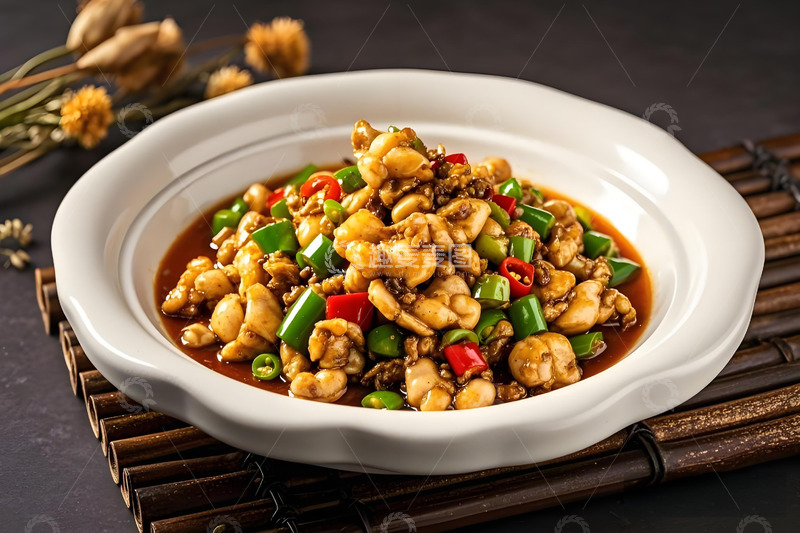 高清大图下载【趣麦麦图】爆炒牛蛙美食摄影