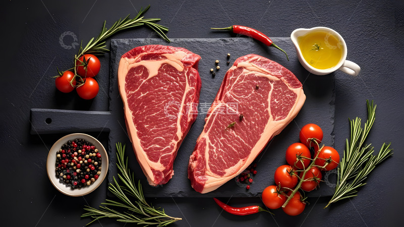 高清大图下载【趣麦麦图】准备煎烤的牛肉排