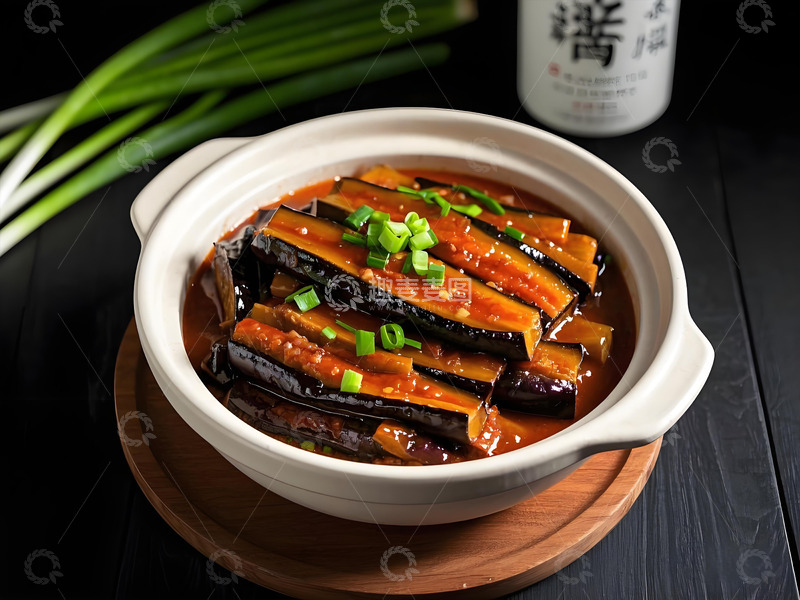 高清大图下载【趣麦麦图】美食摄影之鱼香茄子煲