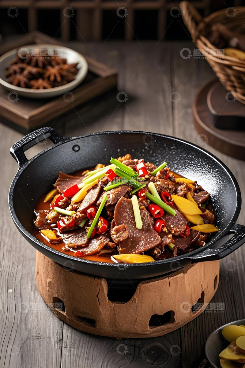 高清大图下载【趣麦麦图】美食摄影之干锅驴肉