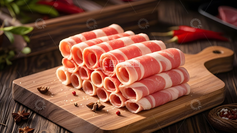 高清大图下载【趣麦麦图】切片牛肉的摆盘