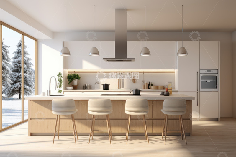 高清大图下载【趣麦麦图】现代家居室内厨房