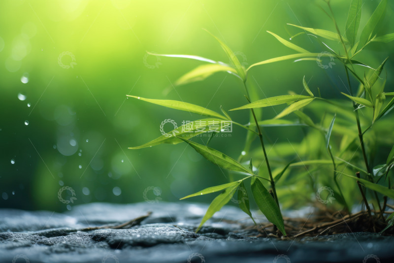 高清大图下载【趣麦麦图】土地里生长的竹子