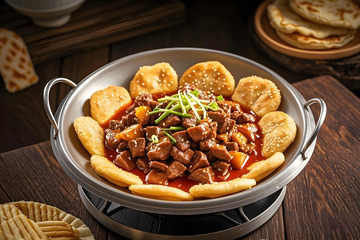 牛肉泡饼美食摄影