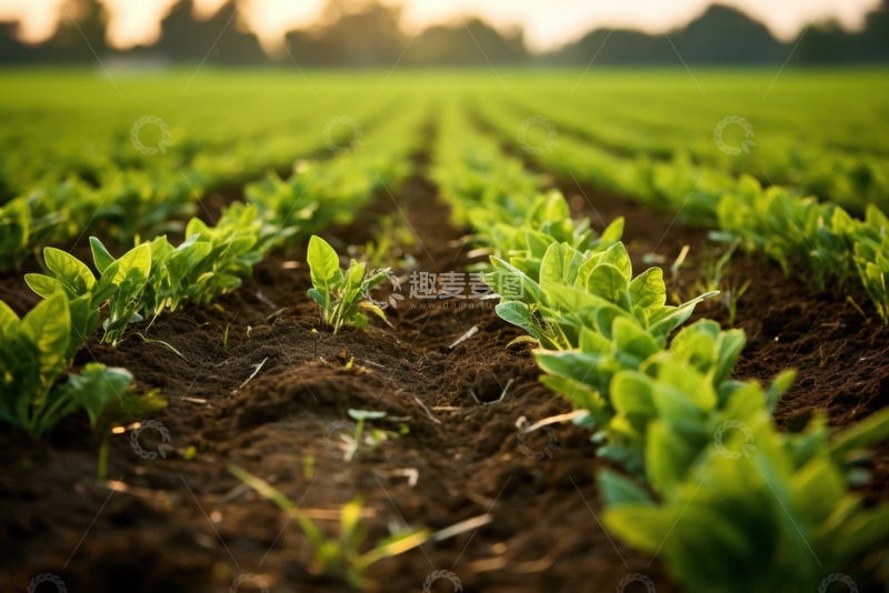 高清大图下载【趣麦麦图】菜田里生长的蔬菜