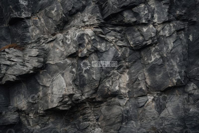 高清大图下载【趣麦麦图】黑色的岩石山壁