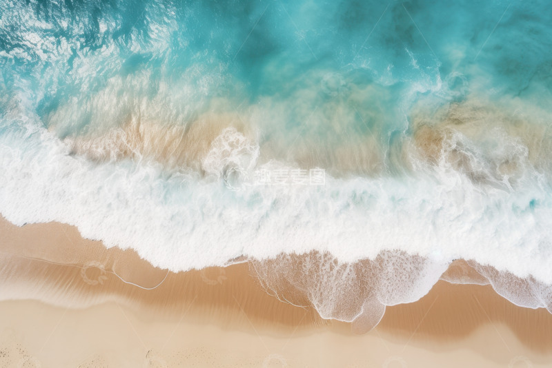 高清大图下载【趣麦麦图】沙滩海水波浪