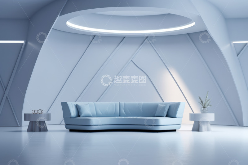 高清大图下载【趣麦麦图】现代极简室内客厅