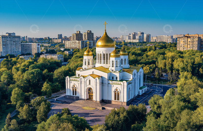 高清大图下载【趣麦麦图】教堂建筑远景摄影图