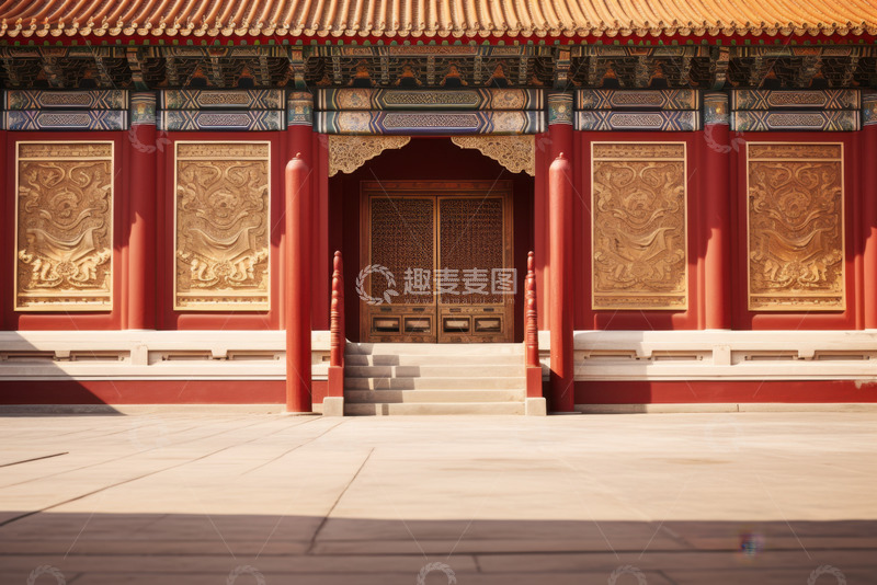 高清大图下载【趣麦麦图】寺庙建筑门窗摄影