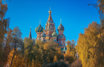 俄罗斯教堂建筑摄影图