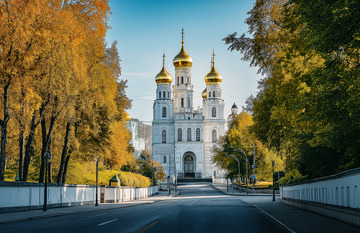 金顶教堂建筑摄影图