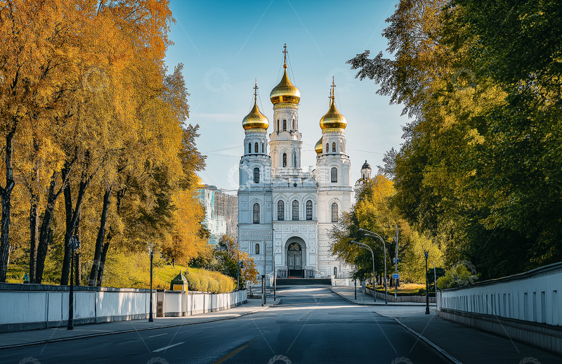 高清大图下载【趣麦麦图】金顶教堂建筑摄影图