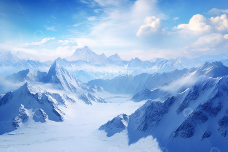 高清大图下载【趣麦麦图】雪山高峰极地风景
