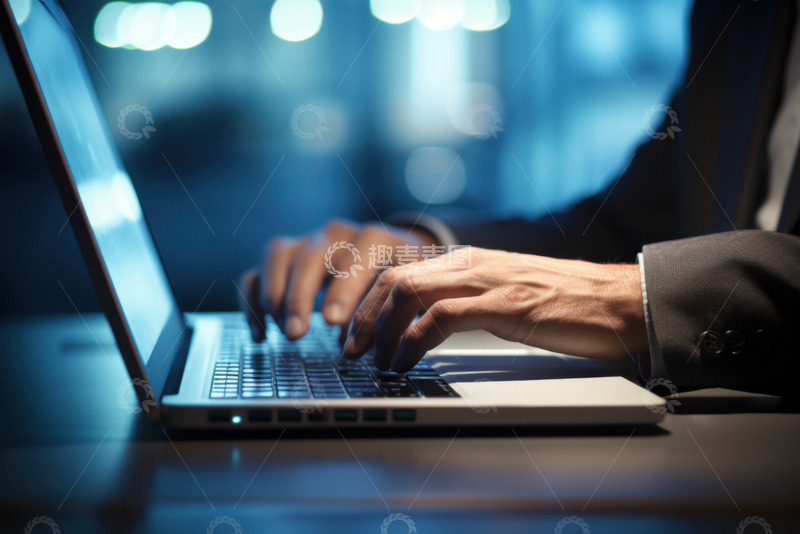 高清大图下载【趣麦麦图】打电脑的白领