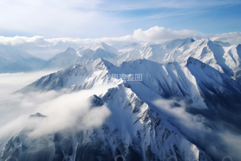 高清大图下载【趣麦麦图】雪山高峰自然美景