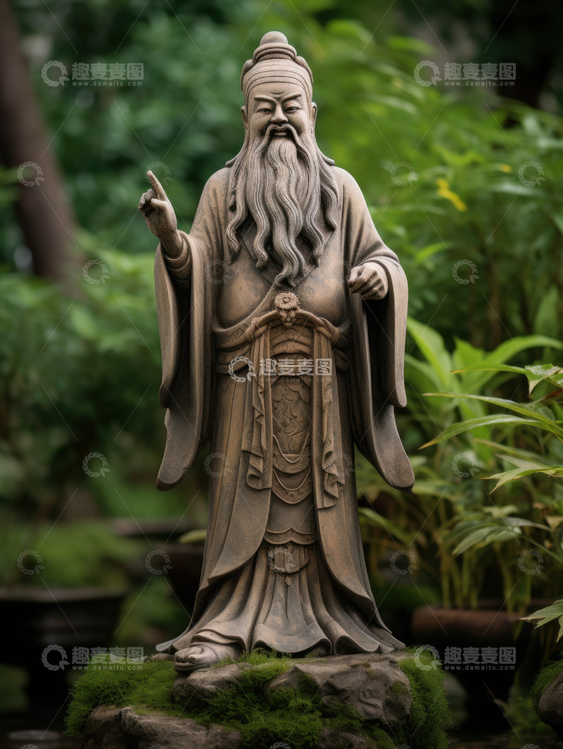 高清大图下载【趣麦麦图】古代诗人雕塑