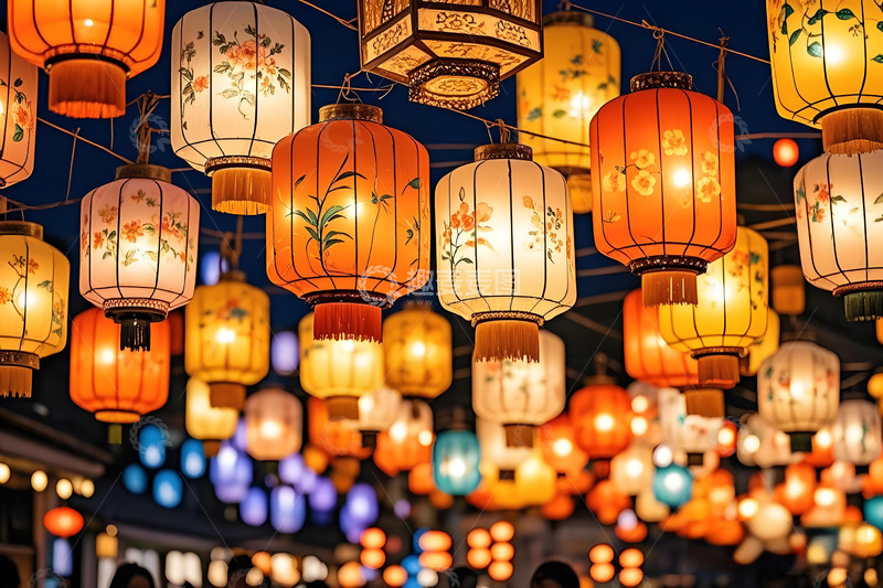 高清大图下载【趣麦麦图】元宵灯会灯笼摄影图