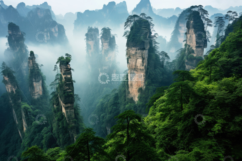 高清大图下载【趣麦麦图】石山耸立的自然风景
