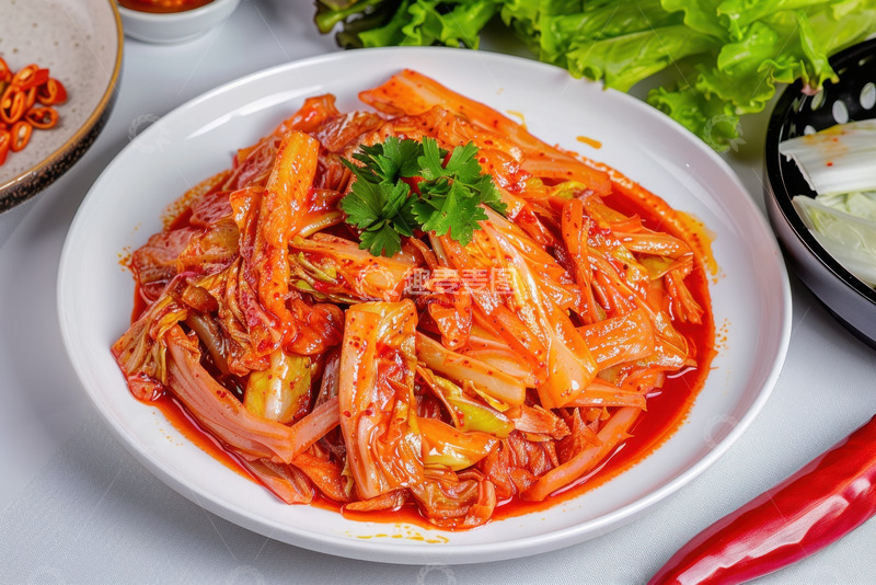 高清大图下载【趣麦麦图】一盘辣白菜美食