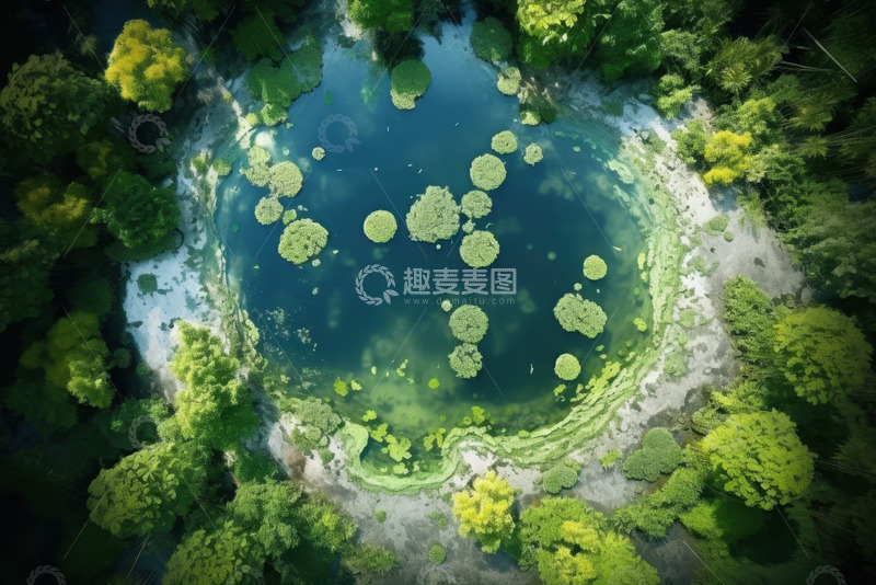 高清大图下载【趣麦麦图】户外的深水池