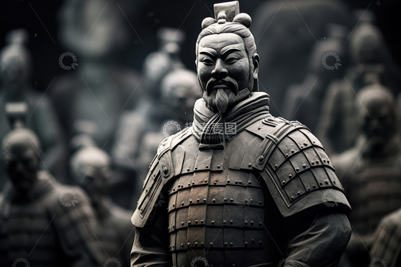 高清大图下载【趣麦麦图】兵马俑石像雕塑