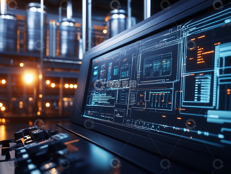 高清大图下载【趣麦麦图】工厂控制台摄影