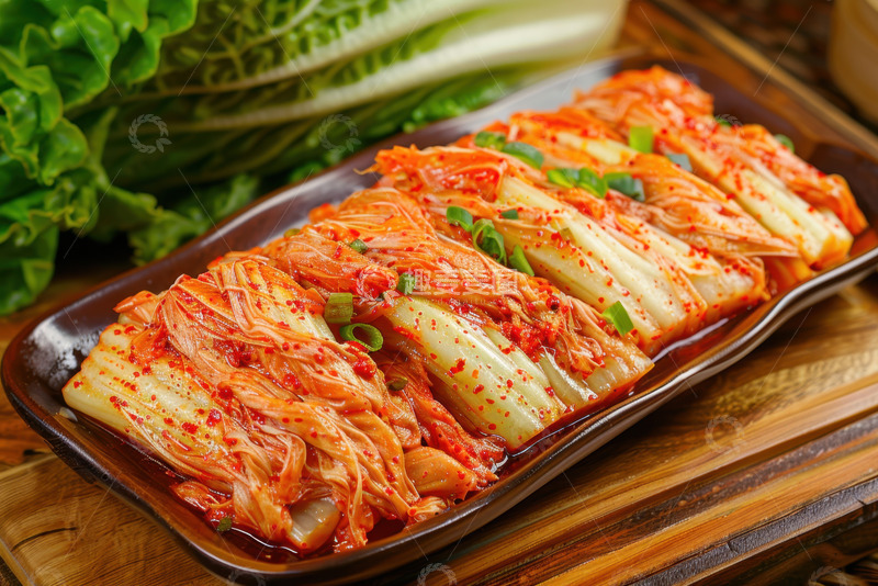 高清大图下载【趣麦麦图】一盘美味的辣白菜食物