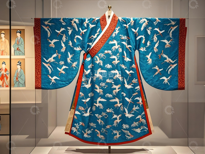 高清大图下载【趣麦麦图】宋代翟鸟纹宋皇后袆衣文物摄影图