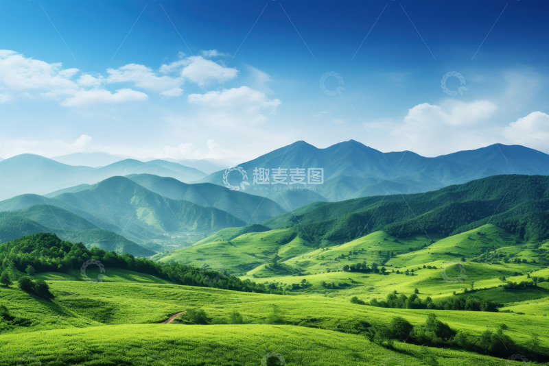 高清大图下载【趣麦麦图】连绵起伏的远山山谷