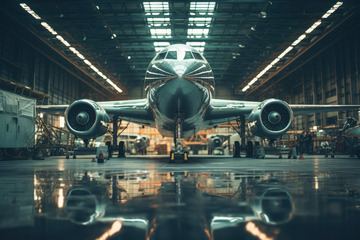 厂区内的一架飞机