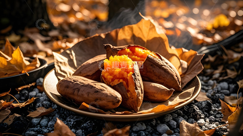 高清大图下载【趣麦麦图】美味烤地瓜小吃
