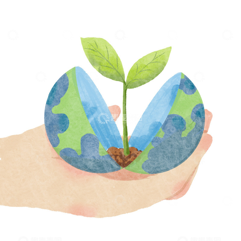 源文件下载【趣麦麦图】植树节地球环保保护png图片