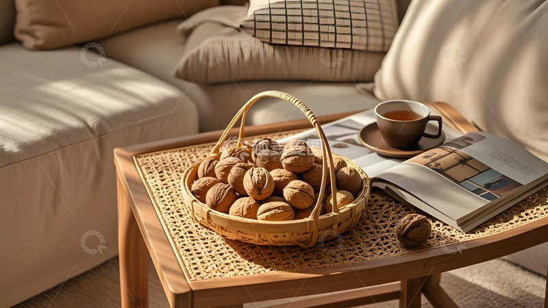 高清大图下载【趣麦麦图】温馨午后的核桃时光