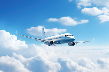 天空中飞行的一架飞机