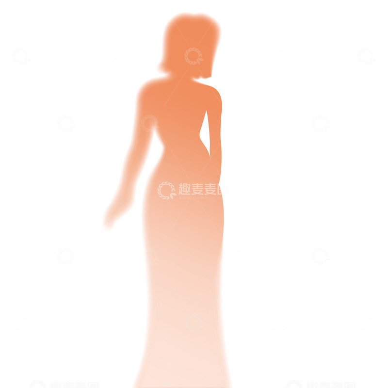 源文件下载【趣麦麦图】-弥散风三八妇女节美女剪影设计